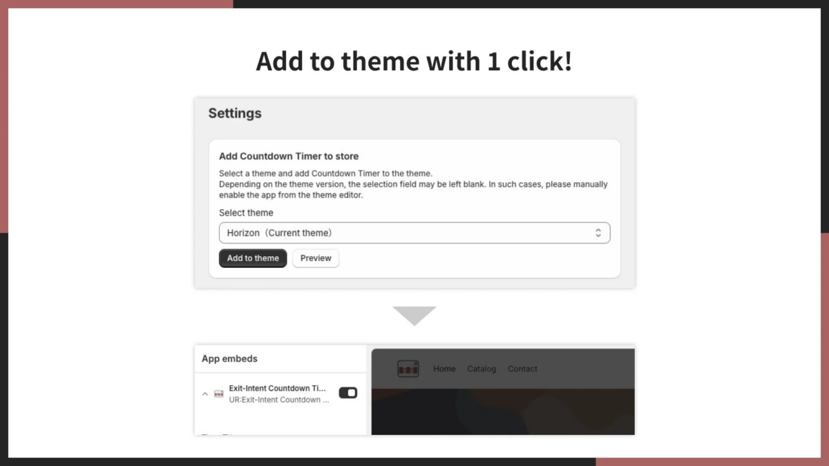 1クリックでテーマに追加
