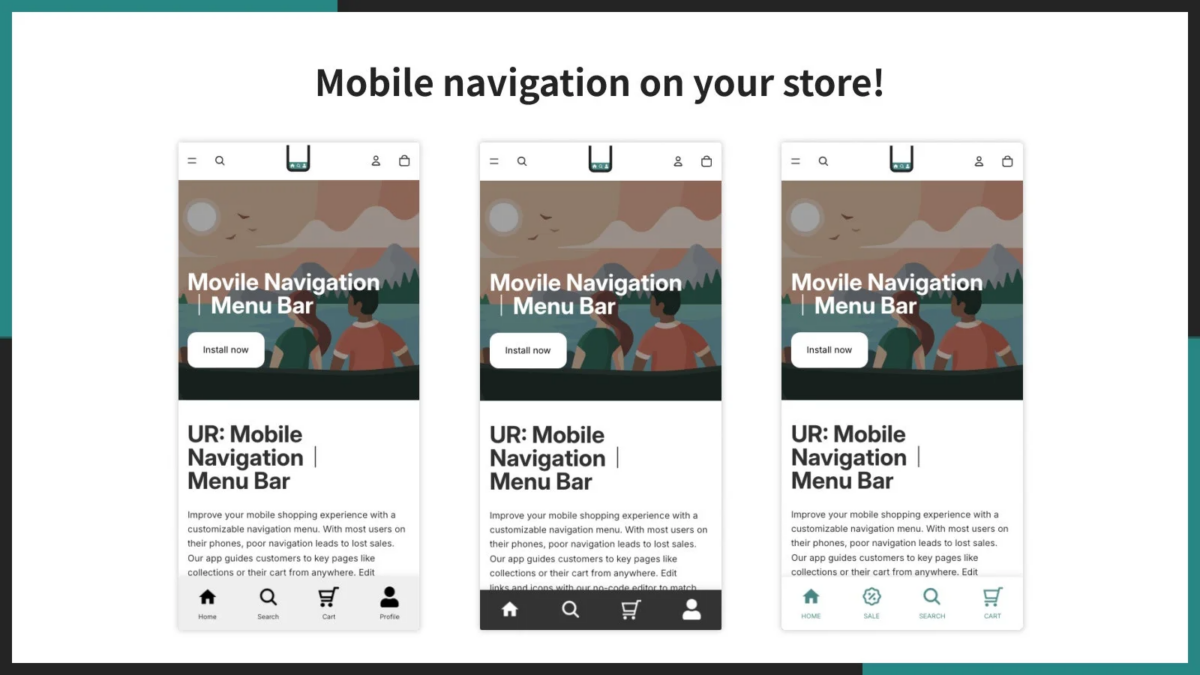 スマホナビゲーションを簡単に追加できる!