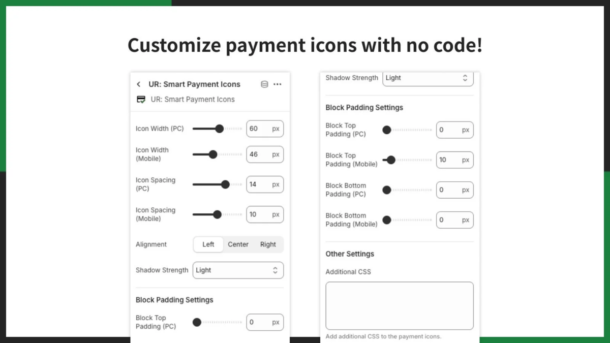 ノーコードで見た目をカスタマイズできる