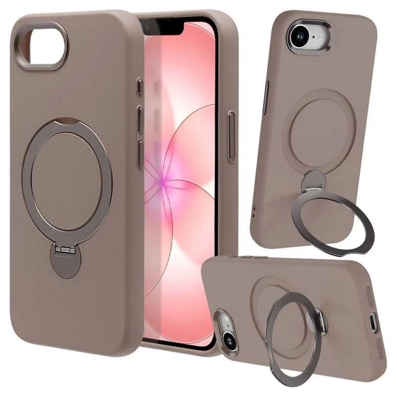 ベージュがかったブラウンのマットなスマートフォンケース