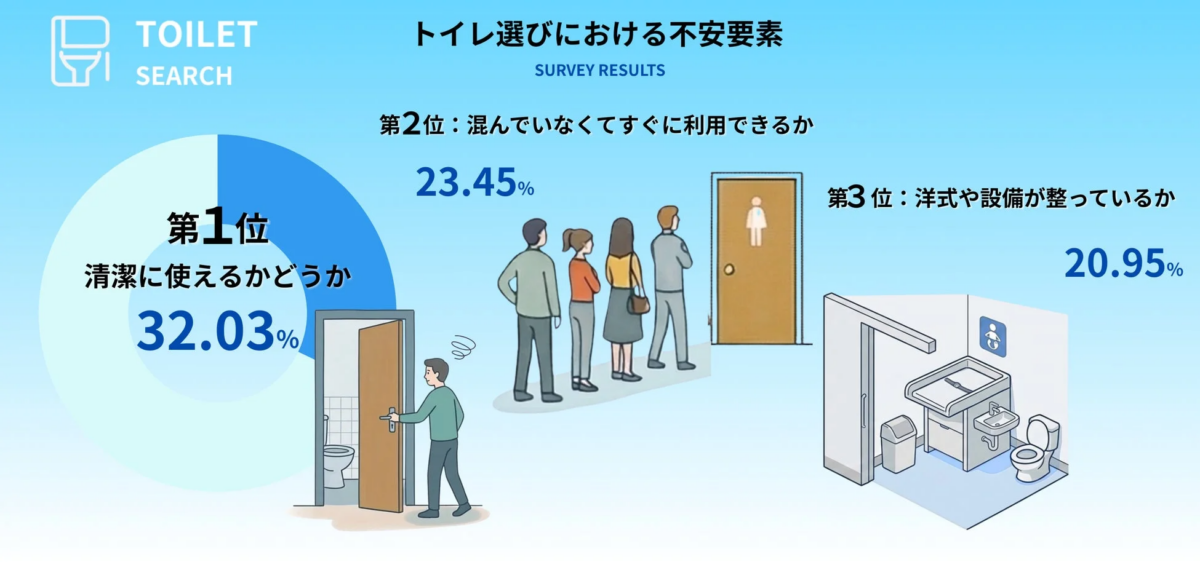 トイレ選びにおける不安要素の調査結果