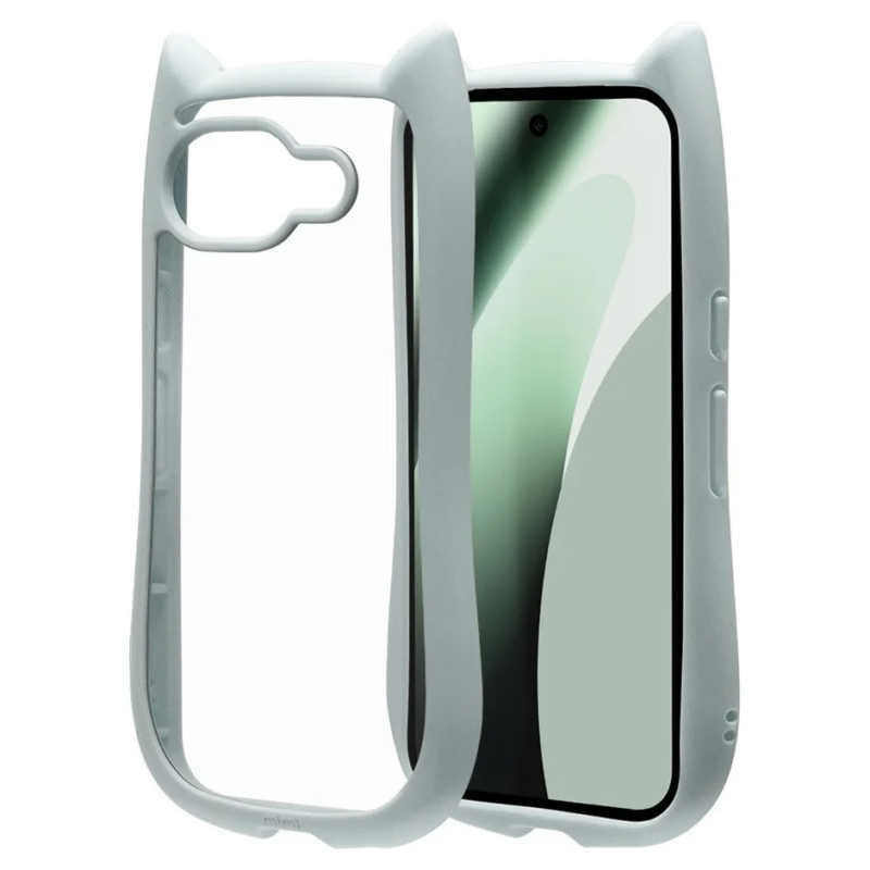 ネコミミケース グレー