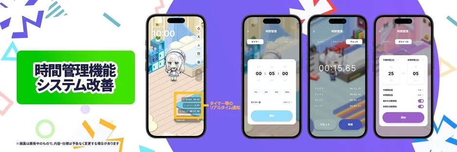 時間管理機能の改善