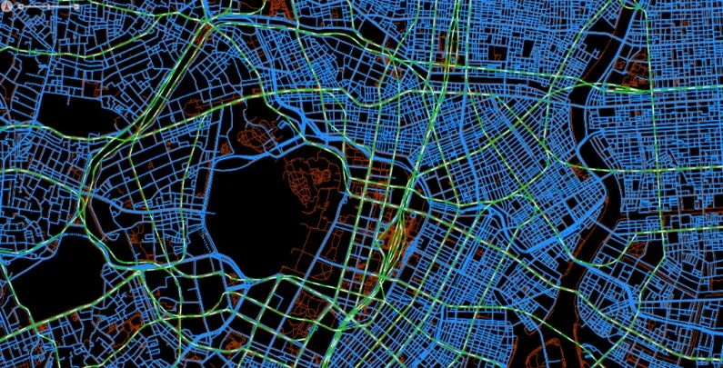 道路網のデジタル地図