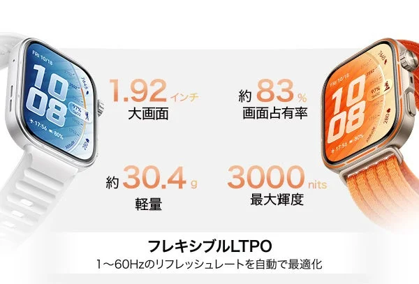 大画面と軽量デザイン