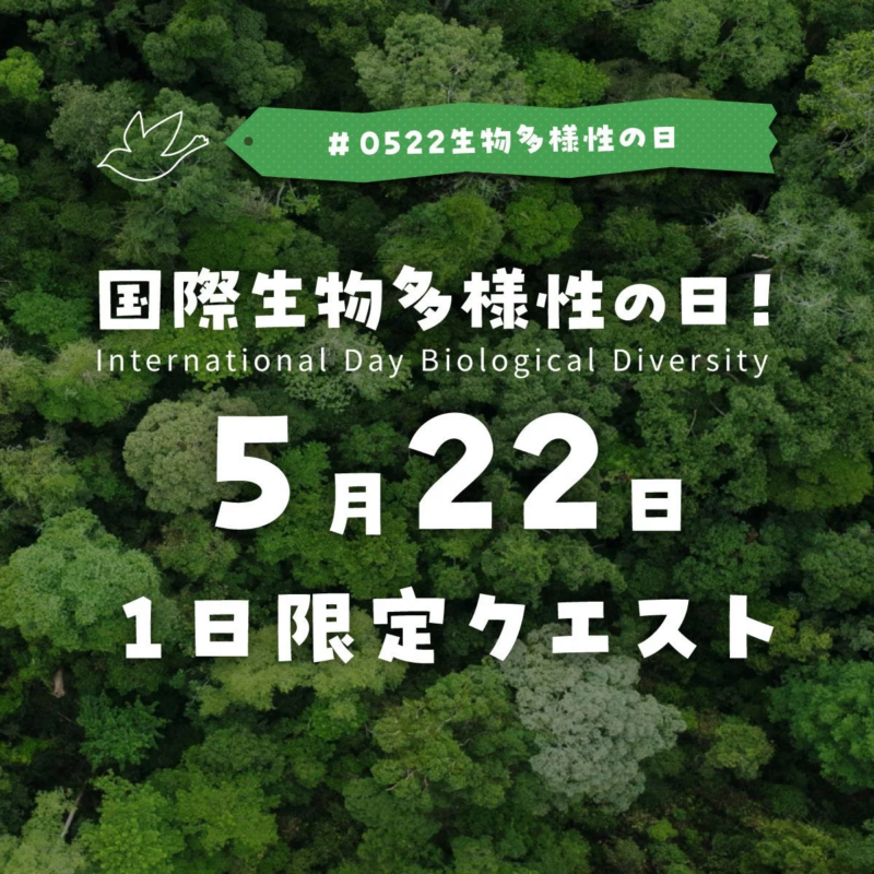 国際生物多様性の日!1日限定クエスト