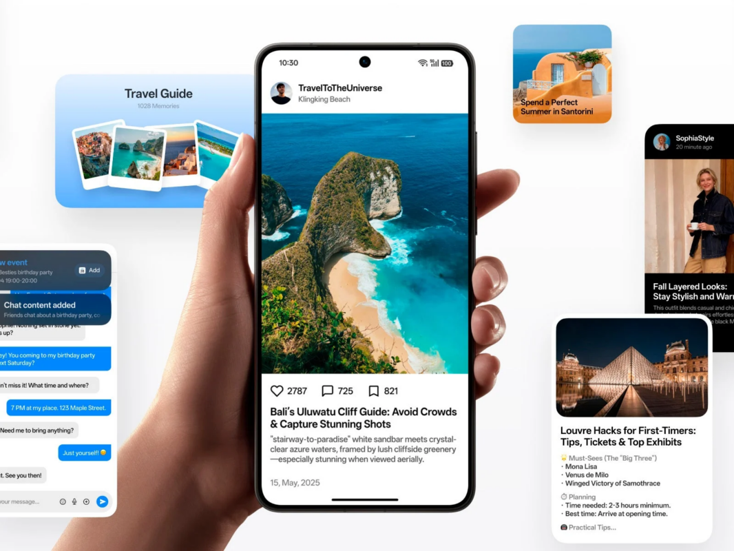 スマートフォンで表示されるAIマインドスペースの画面