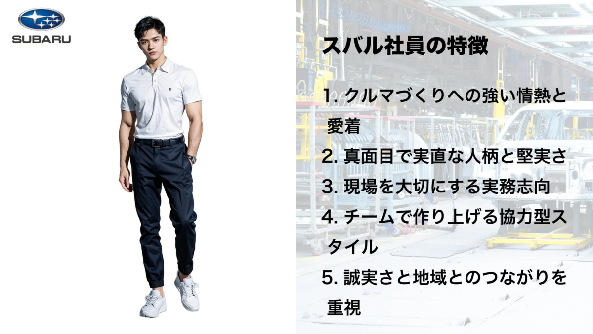スバル社員の特徴