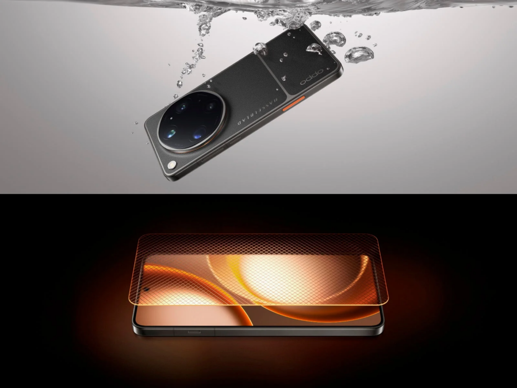 水中に沈むOPPOスマートフォン