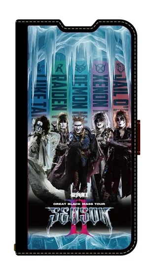 聖飢魔II 氷の洞窟背景のメンバー5人 手帳型ケース