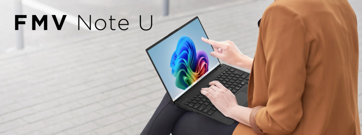 約34.0時間の長時間駆動で外出先でも安心して使える「FMV Note U」