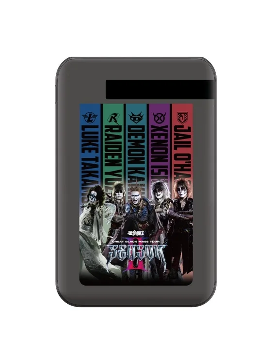 聖飢魔II バンドロゴとツアー名、メンバー5人 5,000mAh モバイルバッテリー