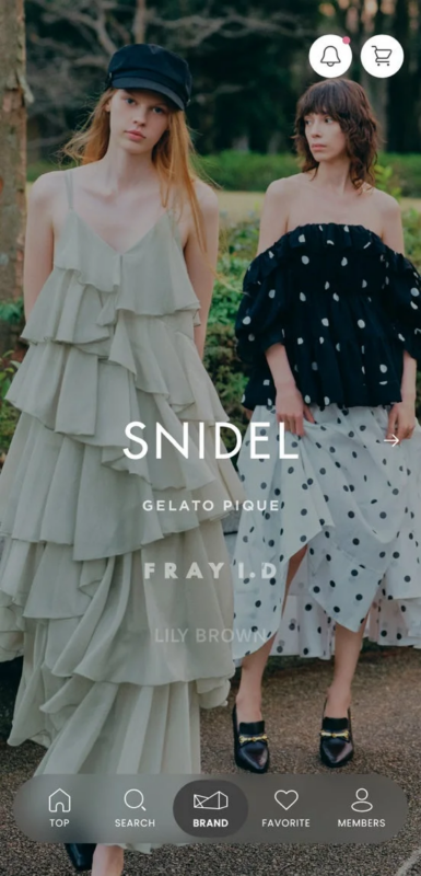 SNIDEL GELATO PIQUE FRAY I.D LILY BROWN