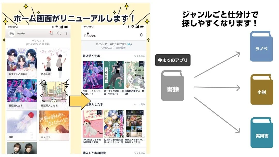 ホーム画面がリニューアルします！