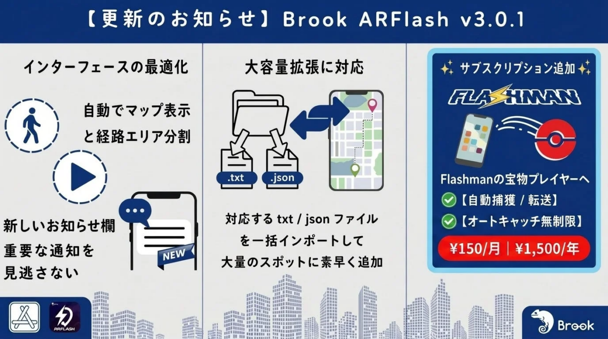 Brook ARFlash v3.0.1の更新情報