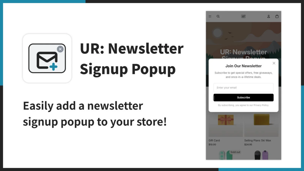 UR: Newsletter Signup Popup