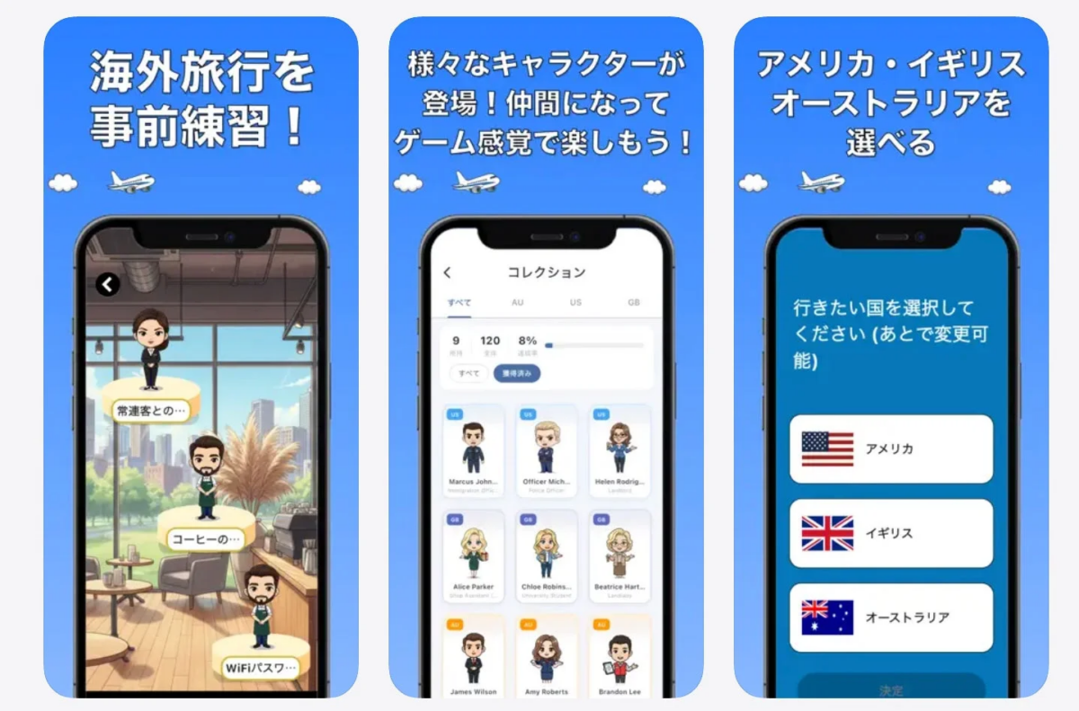 アプリの特徴とキャラクター