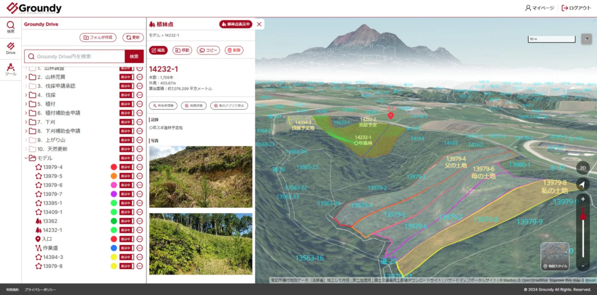 Groundy Land Management Systemの管理画面