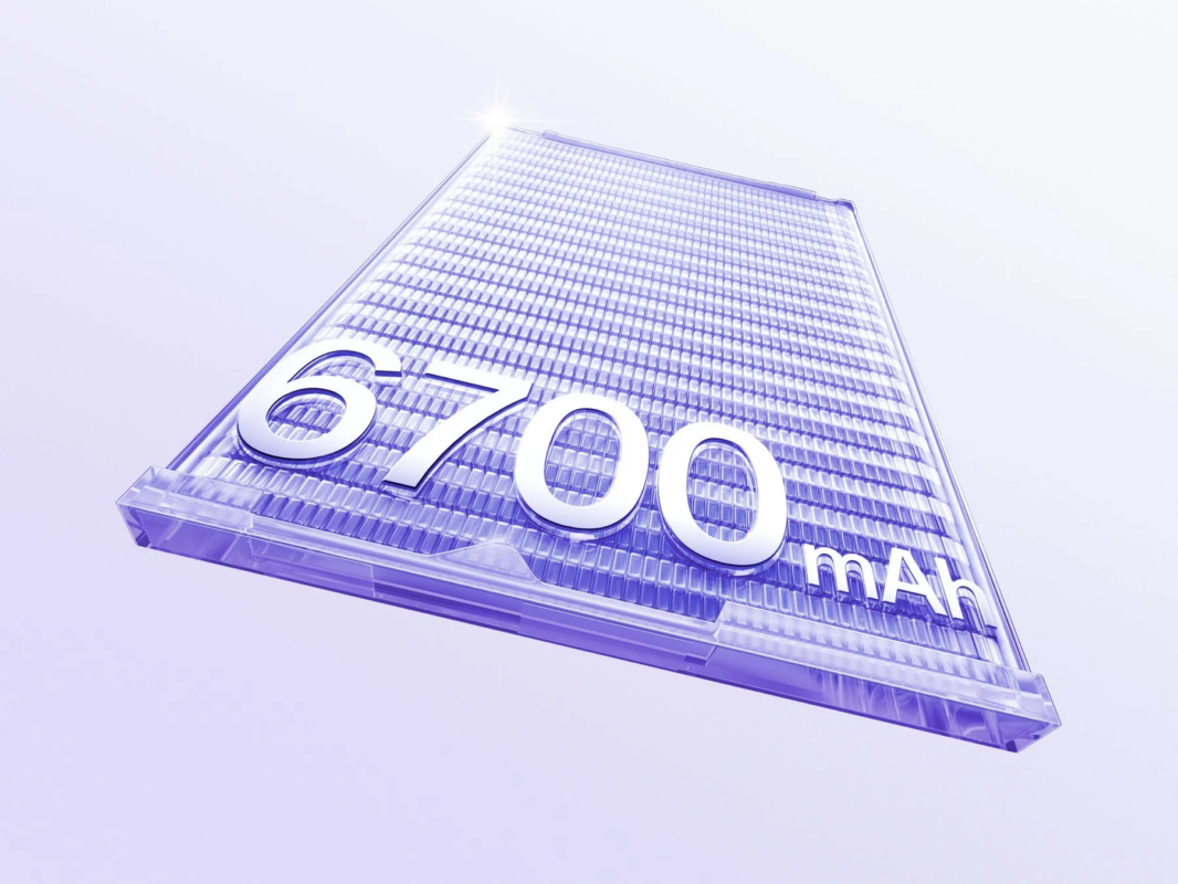 6700mAhバッテリー